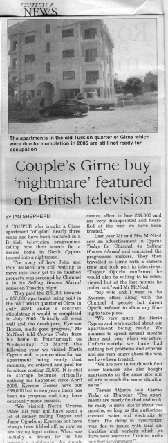 North Cyprus Property - Kyerson Homes Fiasco