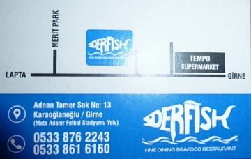 North Cyprus Restaurants | Derfish Seafood Restaurant